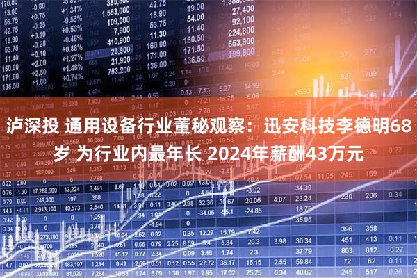 泸深投 通用设备行业董秘观察：迅安科技李德明68岁 为行业内最年长 2024年薪酬43万元